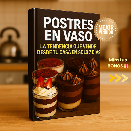 Libro digital Emprende con Postres en Vaso +8 Bonos +2 Regalos🎁